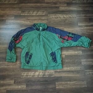 Vintage Westbound Jacket Mens Large Tartan Plaid Blackwatch Windbreaker Coat 90s